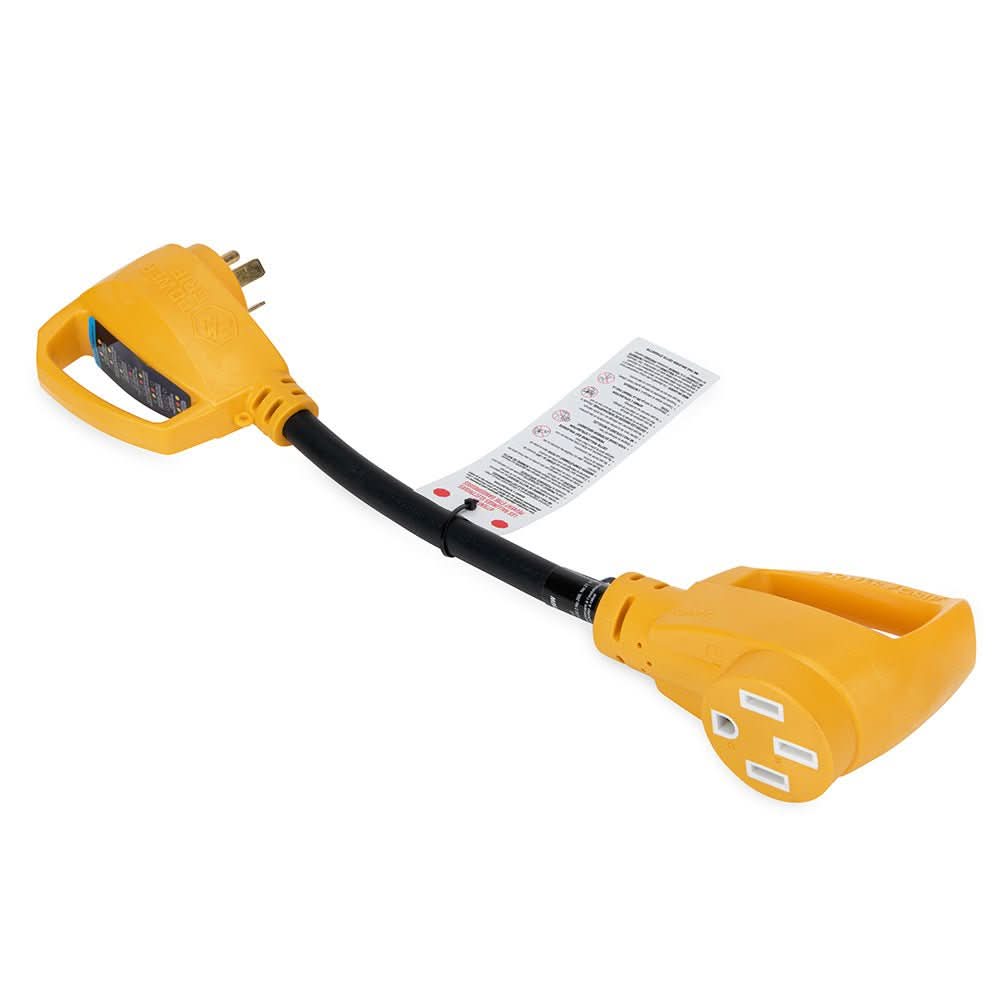 Camco Power Grip RV 18 - Inch 30Amp Circuit Analyzer Dogbone with Surge Protection - 55460 - Anchor Express