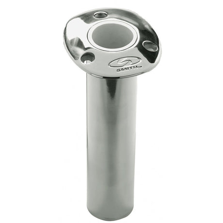 C.E. Smith Flush Mount Rod Holder - 0 Degree & 9" Depth - Stainless Steel - Cast Bottom - White Vinyl Liner - 53670CA - Anchor Express