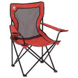 Coleman Broadband Mesh Quad Chair - Red with Adjustable Armrests and Mesh Cup Holder - 2000020258 - Anchor Express