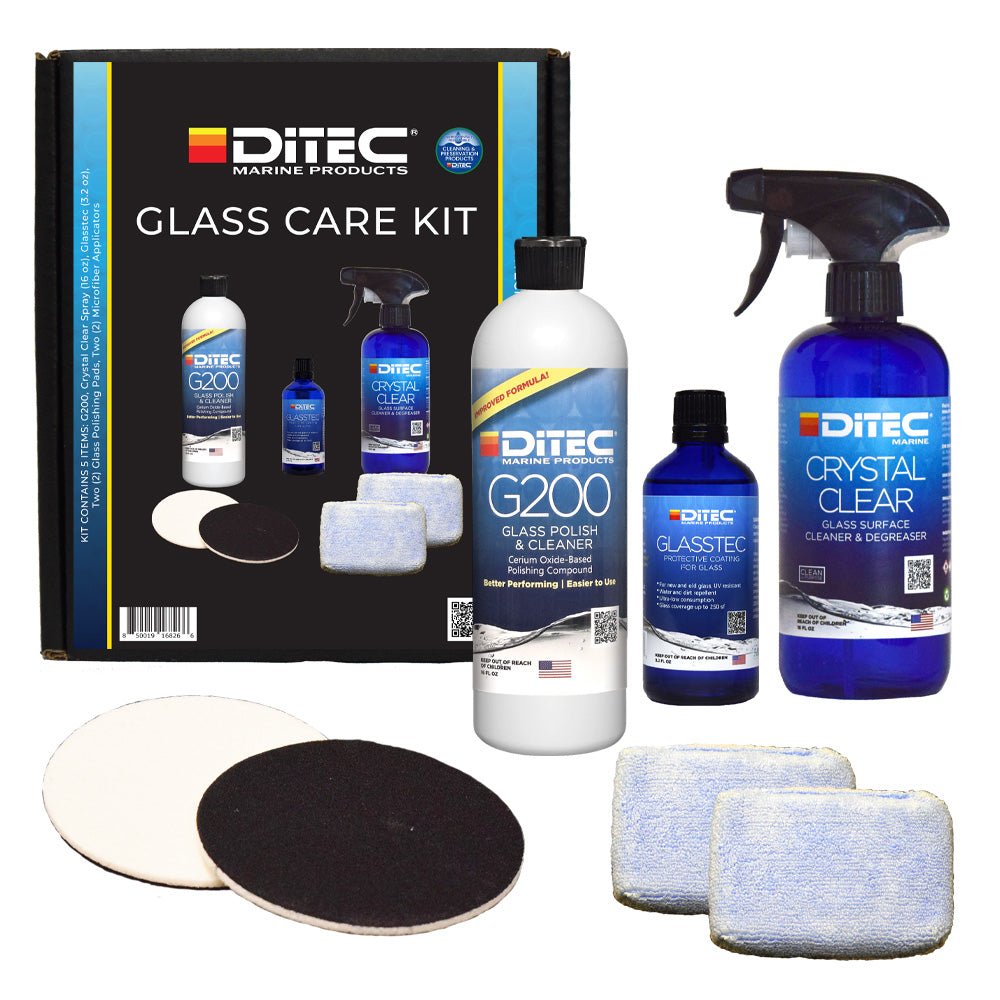 DiTEC Marine Glass Care Kit - Complete Glass Cleaning and Protection Solution - 22 - KITS - GLAS - Anchor Express