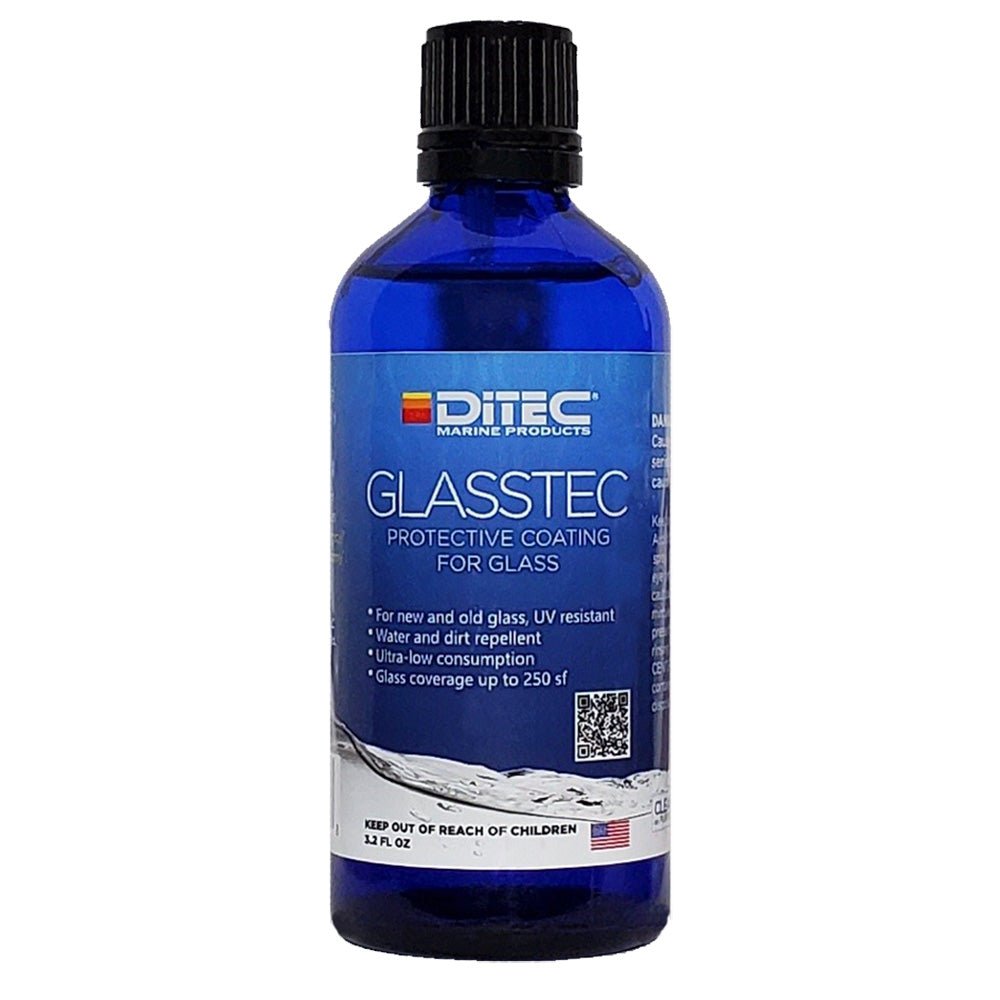 DiTEC Marine Products Glasstec 3.2oz Hydrophobic Glass Coating for Water and Mineral Resistance - 44 - AAAA - 4AAA - Anchor Express