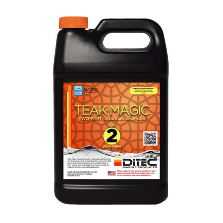 DiTEC Marine Products Teak Magic Part 2 - Gallon for Bright and Restored Teak Surfaces - TC - MGGL - PRT2 - Anchor Express