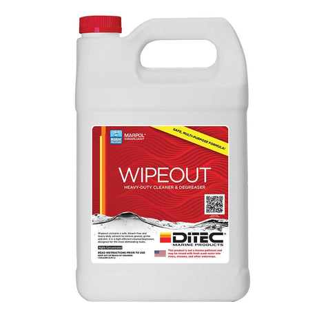 DiTEC Marine Products Wipeout Multi - Surface Cleaner Gallon - Heavy - Duty, Eco - Friendly Cleaner for Metal, Glass, Tile, and More - EC - WOUT - GAL2 - Anchor Express