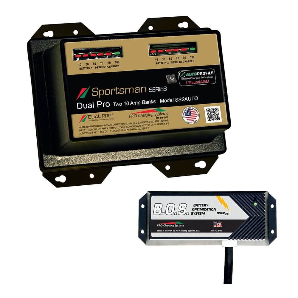 Dual Pro SS2 Auto 2 Bank Battery Charger w/2 Bank B.O.S. - Anchor Express