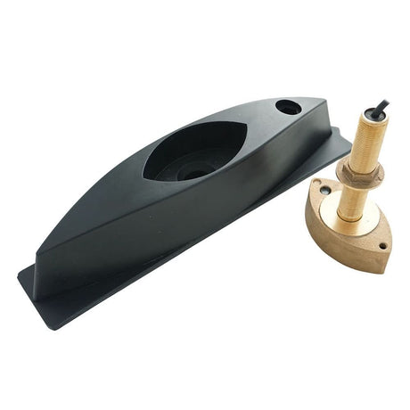 Echonautics Bronze Stem Thru - Hull CW Dual - Frequency Transducer w/Fairing Block - 600W, 50/200 kHz - Anchor Express