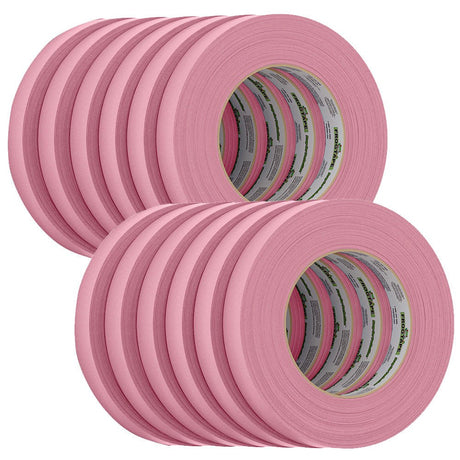 FrogTape CP 325 Medium - High Adhesion Masking Tape - 18MM x 55M x 12 - Pack - Pink - Rated f/325°F - Anchor Express