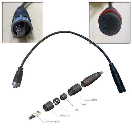 Furuno RJ45 to HUB102 Cable 0.5M Waterproof RJ45 (M) to RJ45 Adapter - Anchor Express