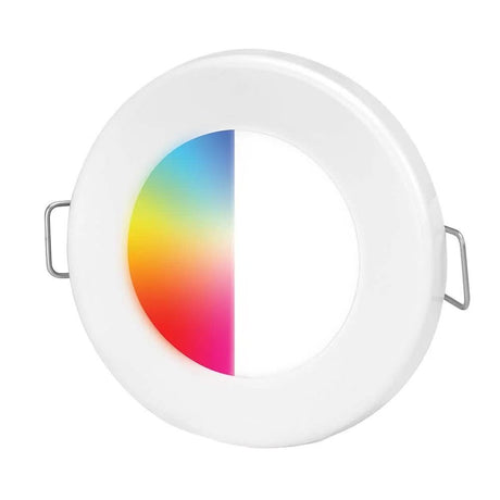 Hella Marine EuroLED75 RGBW Downlight - White Bezel for Recessed Marine Lighting - 17884001 - Anchor Express