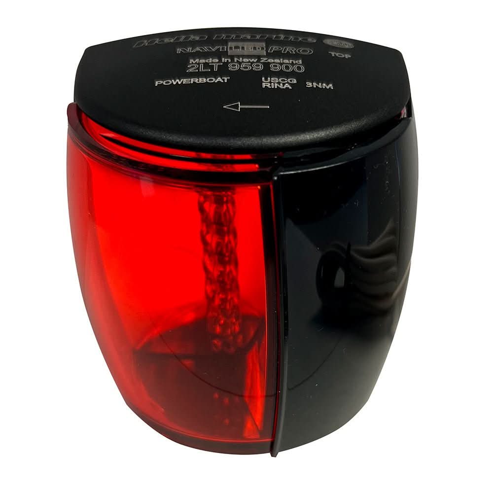 Hella Marine NaviLED PRO Port Navigation Lamp - Black - 2NM - 017460101 - Anchor Express