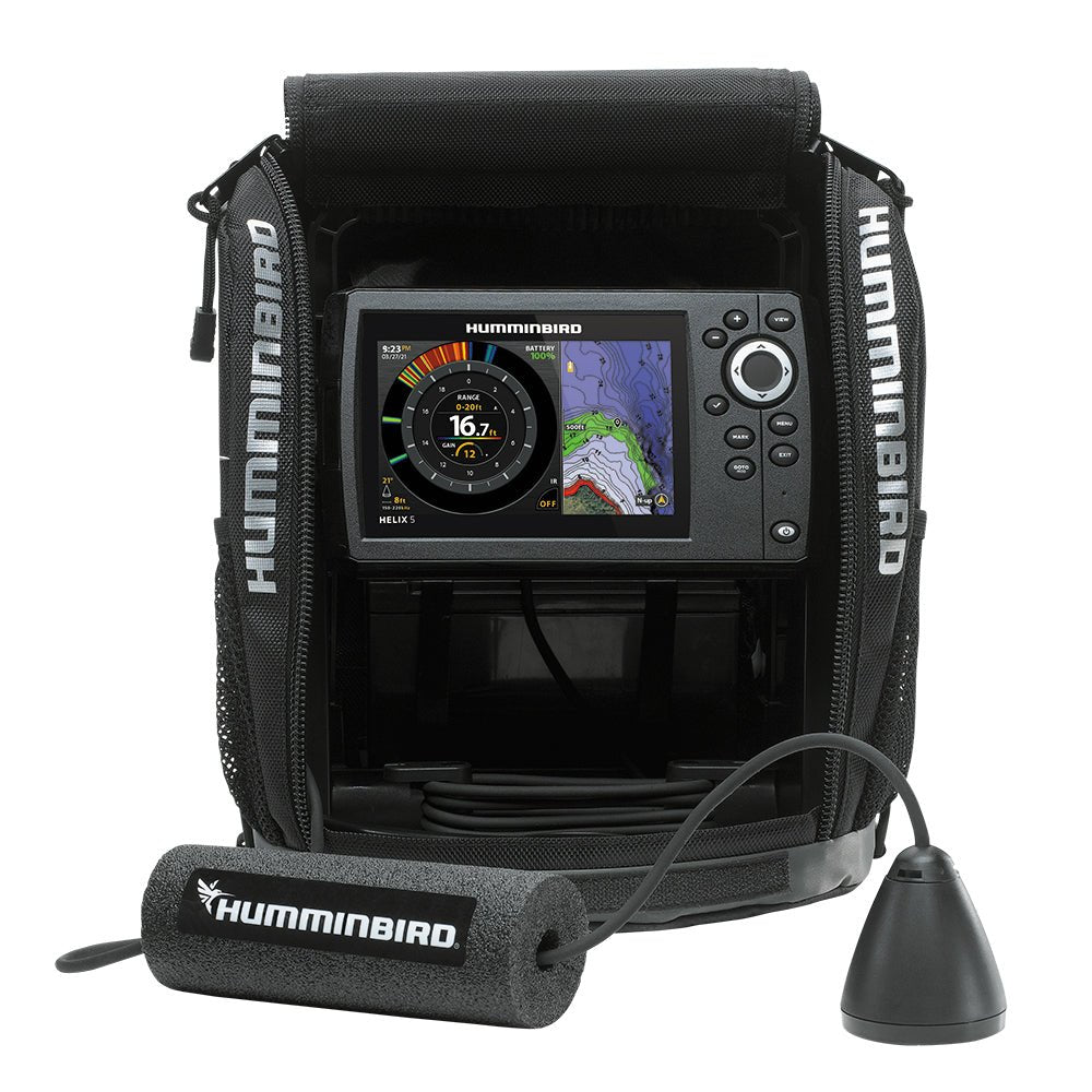 Humminbird ICE HELIX 5 CHIRP GPS G3 All - Season Fish Finder with Dual Spectrum Sonar and Built - in GPS - 411740 - 1 - Anchor Express