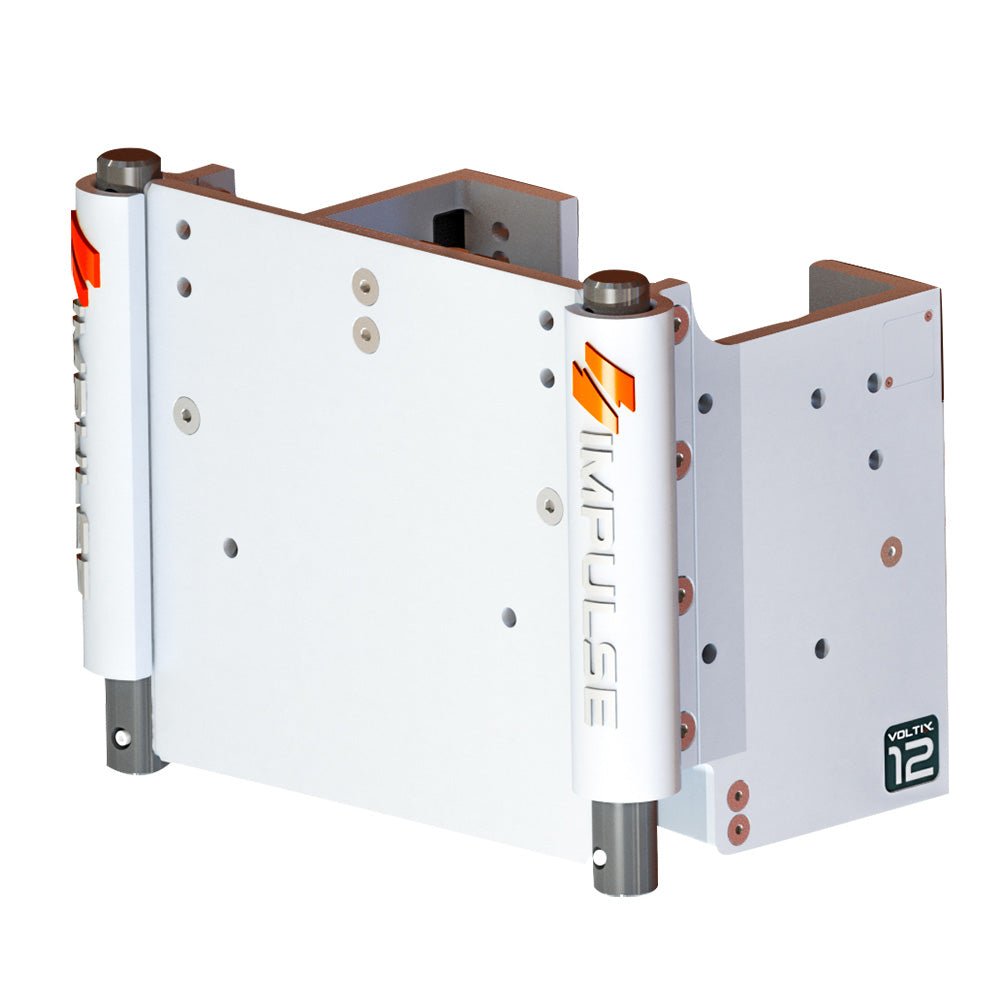 IMPULSE 12" Set Back Electric Jack Plate w/Standard Control - White Cerakote - 75082 - W - Anchor Express