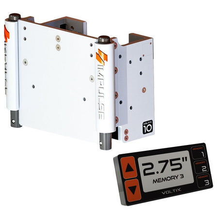 IMPULSE XL 10" Set Back Electric Jack Plate w/Smart Control - White Cerakote - 75071 - W - Anchor Express