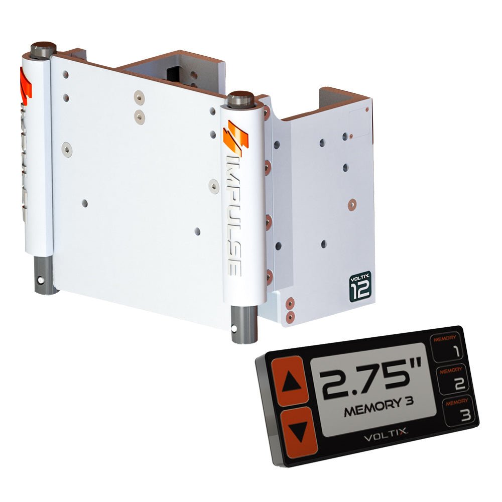 IMPULSE XL 12" Set Back Electric Jack Plate w/Smart Control - White Cerakote - Anchor Express