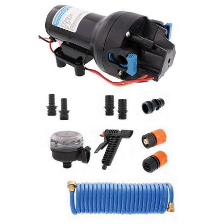 Jabsco HotShot HD5 Heavy Duty Washdown Pump Kit w/25' HoseCoil - 12V - 5GPM - 70PS - IP501J - 119N - 4A - Anchor Express