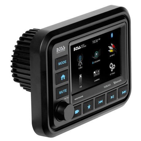 Boss Audio Bluetooth (Audio Streaming) Marine Gauge Digital Media AM/FM Receiver - Black - MGV550B