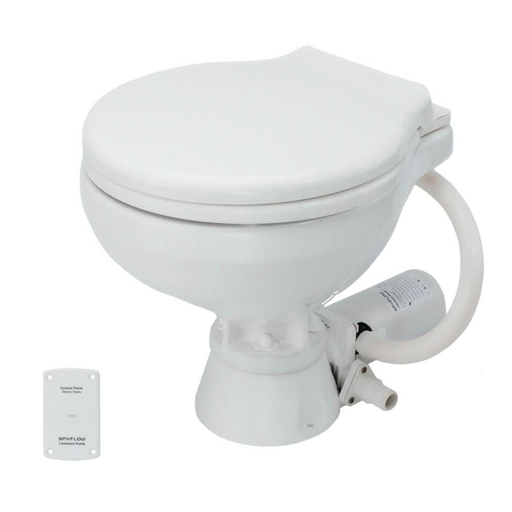 Johnson Pump Standard Electric Toilet - Compact Macerator Style - 24V - 80 - 47435 - 02 - Anchor Express
