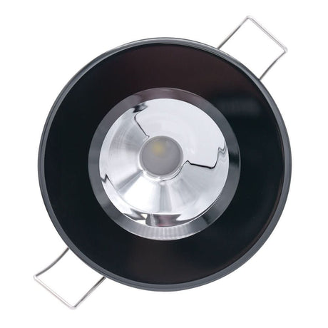 Lumitec Illusion Flush Mount LED Down Light - Warm White - Dimming - Black Housing - Chrome Reflector - Anchor Express