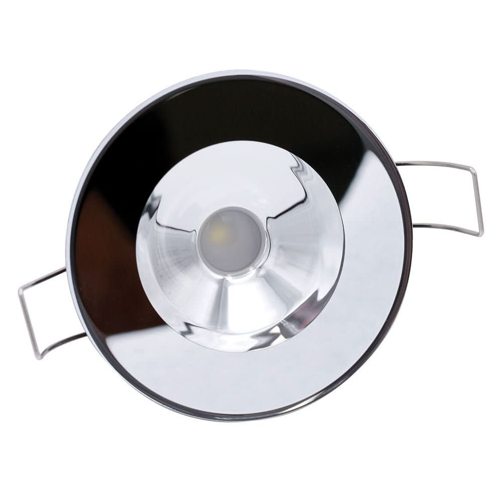 Lumitec Illusion Flush Mount LED Down Light - Warm White - Dimming - White Housing - Mirrored Housing - Anchor Express