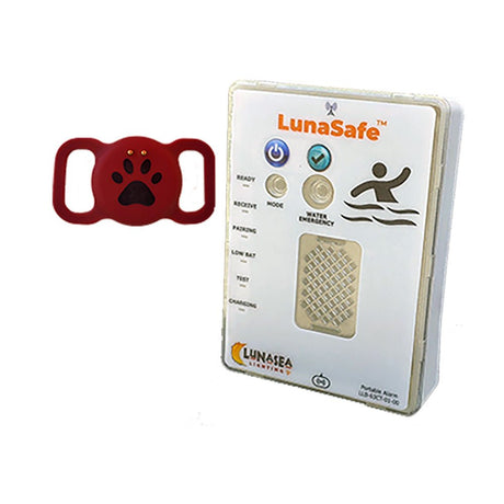 Lunasea Lighting Water Activated Pet Safety RF Transmitter with Rechargeable Alarm Receiver - Red - LLB - 64PR - 02 - K2 - Anchor Express