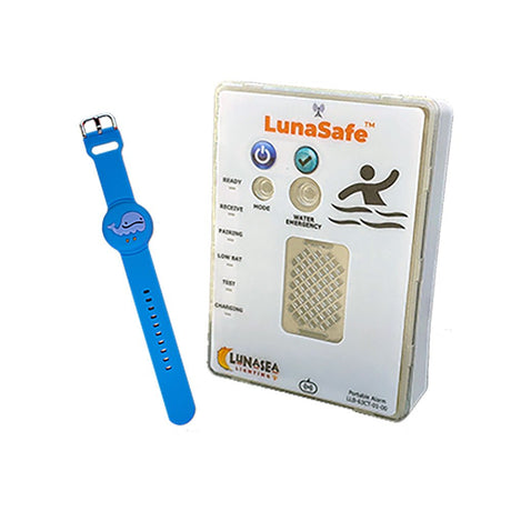 Lunasea Lighting Water Activated RF Transmitter with Rechargeable Alarm Receiver - Blue - LLB - 64BL - 02 - K2 - Anchor Express