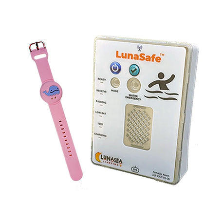 Lunasea Lighting Water Activated RF Transmitter with Rechargeable Alarm Receiver – Pink - LLB - 64PK - 02 - K2 - Anchor Express