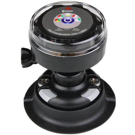 Lunasea Rechargeable Tri - Color Portable Navigation Light w/RailBlaza Quikport Mount - Black - Anchor Express