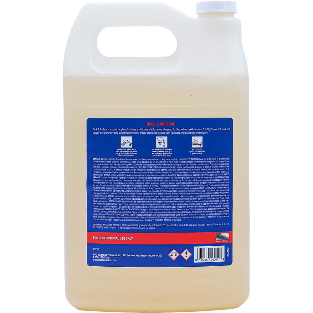 Malco Deck & Surface Spray All Purpose Cleaner - 1 Gallon - 166001 - Anchor Express