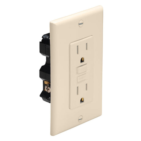 Marinco Ivory GFCI Ground Fault Circuit Interrupter - 15 Amp, 125V, Female Outlet - 1591 - FI - Anchor Express