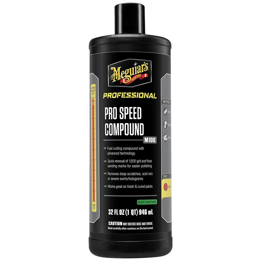 Meguiar's Professional Pro Speed Compound 32oz * Fast Cutting Body Shop Safe Polish for Deep Scratch and Haze Removal - M10032 - Anchor Express