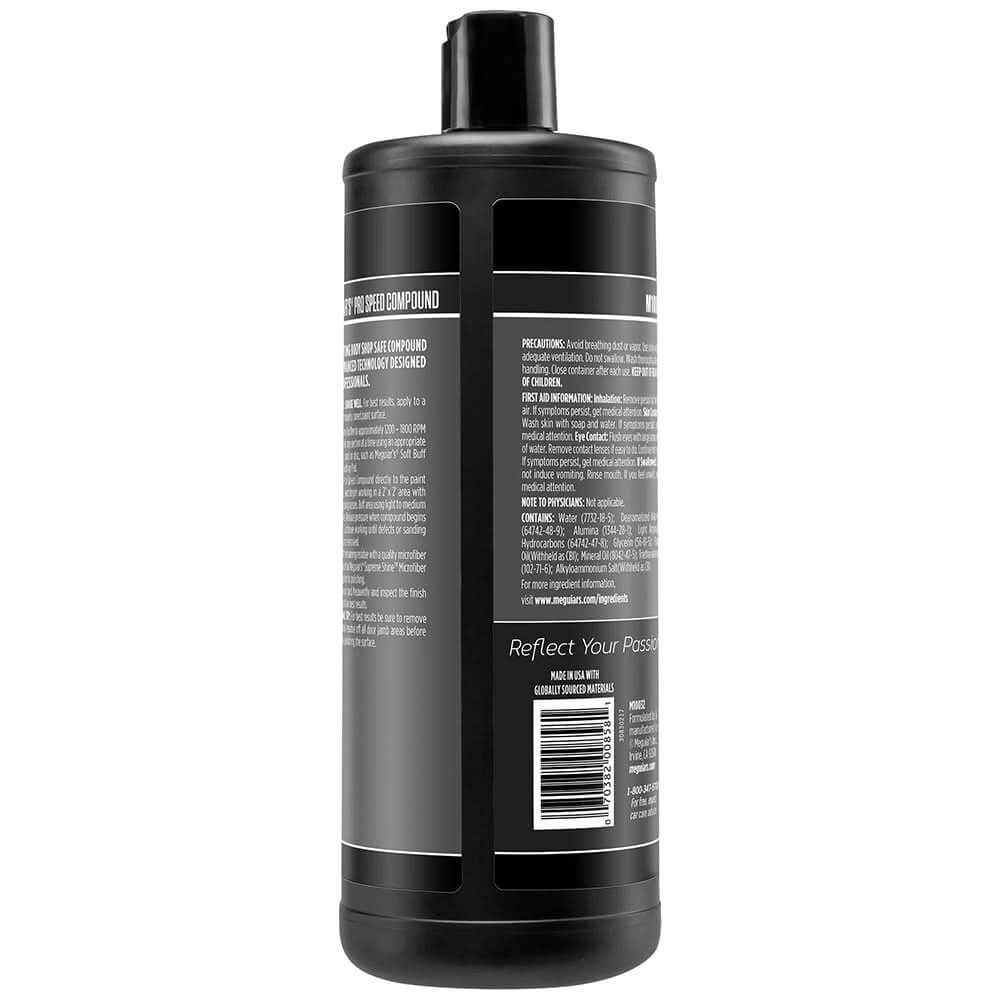 Meguiar's Professional Pro Speed Compound 32oz * Fast Cutting Body Shop Safe Polish for Deep Scratch and Haze Removal - M10032 - Anchor Express