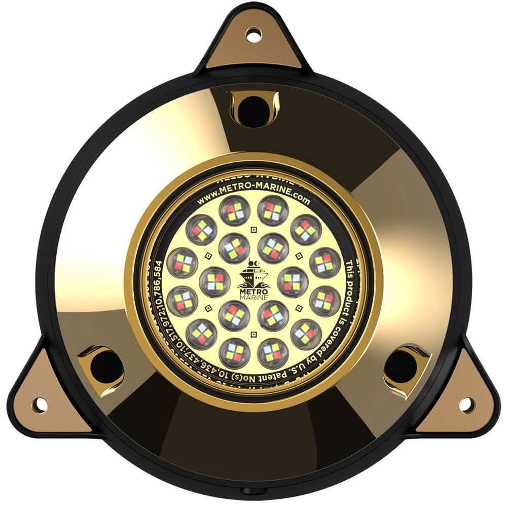 Metro Marine High - Output Surface Mount Underwater Light w/Intelligent Full Spectrum LED's - RGBW, 90° Beam - F - SMR1 - FS - 90 - Anchor Express
