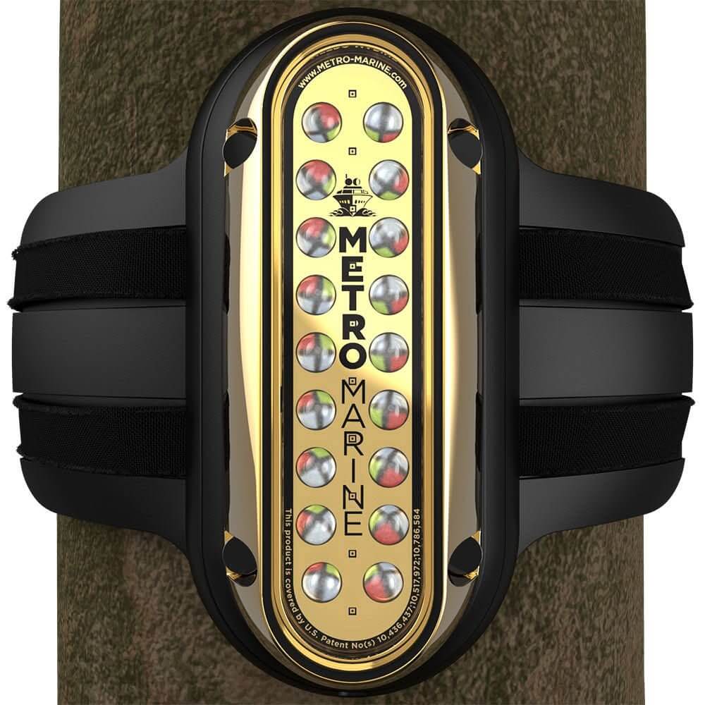 Metro Marine High - Output Vertical Piling Mount Light w/Intelligent Full Spectrum LED's - RGBW, 45° Beam - F - PME1 - V - FS - 45 - Anchor Express