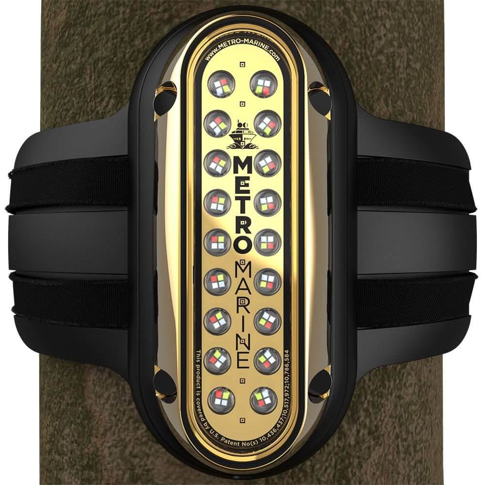 Metro Marine High - Output Vertical Piling Mount Light w/Intelligent Full Spectrum LED's - RGBW, 90° Beam - F - PME1 - V - FS - 90 - Anchor Express