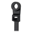 Pacer 8" Cable Tie w/Mounting Ring - Black - 50lb Tensile Strength - 2" Bundle Diameter - 100 Piece Bag - Anchor Express