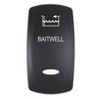 Pacer Actuator - 'BAITWELL' f/V Series Contura Switches - Black - Laser Etched (Top/Bottom Light) - Anchor Express