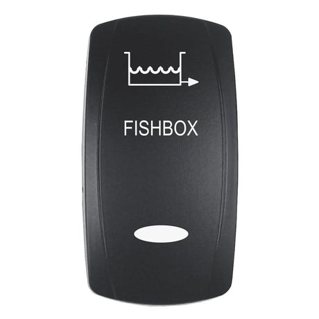Pacer Actuator - 'FISHBOX' f/V Series Contura Switches - Black - Laser Etched (Top/Bottom Light) - Anchor Express