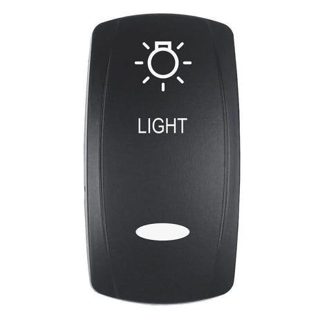 Pacer Actuator - 'LIGHT' f/V Series Contura Switches - Black - Laser Etched (Top/Bottom Light) - Anchor Express