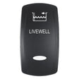 Pacer Actuator - 'LIVEWELL' f/V Series Contura Switches - Black - Laser Etched (Top/Bottom Light) - Anchor Express