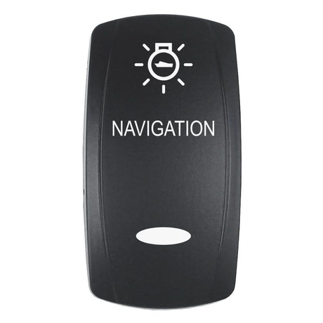 Pacer Actuator - 'NAVIGATION' f/V Series Contura Switches - Black - Laser Etched (Top/Bottom Light) - Anchor Express