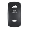 Pacer Actuator - 'RAW WATER' f/V Series Contura Switches - Black - Laser Etched (Top/Bottom Light) - Anchor Express
