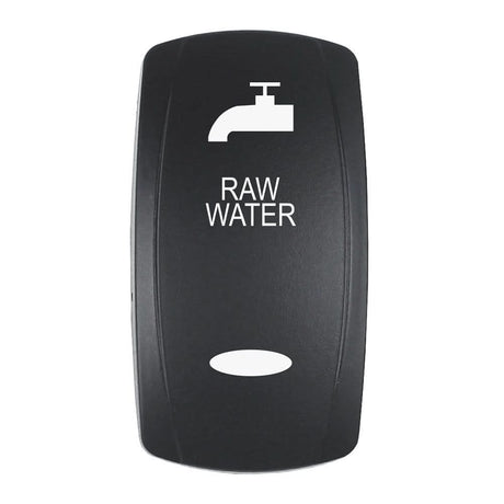 Pacer Actuator - 'RAW WATER' f/V Series Contura Switches - Black - Laser Etched (Top/Bottom Light) - Anchor Express