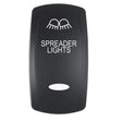 Pacer Actuator - 'SPREADER LIGHTS' f/V Series Contura Switches - Black - Laser Etched (Top/Bottom Light) - Anchor Express