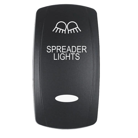 Pacer Actuator - 'SPREADER LIGHTS' f/V Series Contura Switches - Black - Laser Etched (Top/Bottom Light) - Anchor Express