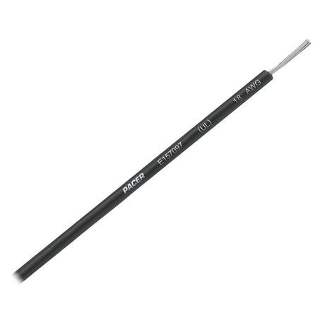 Pacer Black 18 AWG UL Marine Wire - 35' - Anchor Express