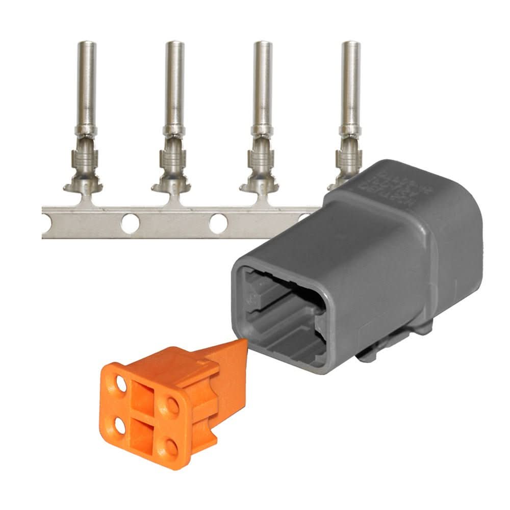 Pacer DTP Deutsch Plug Repair Kit - 14 - 12 AWG (4 Position) - Anchor Express