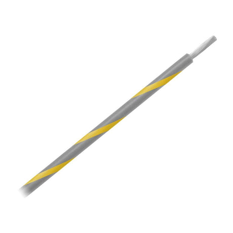 Pacer Group 14 AWG Striped Marine Wire 500 ft Spool * Grey with Yellow Stripe - WUL14GY - 4 - 500 - Anchor Express