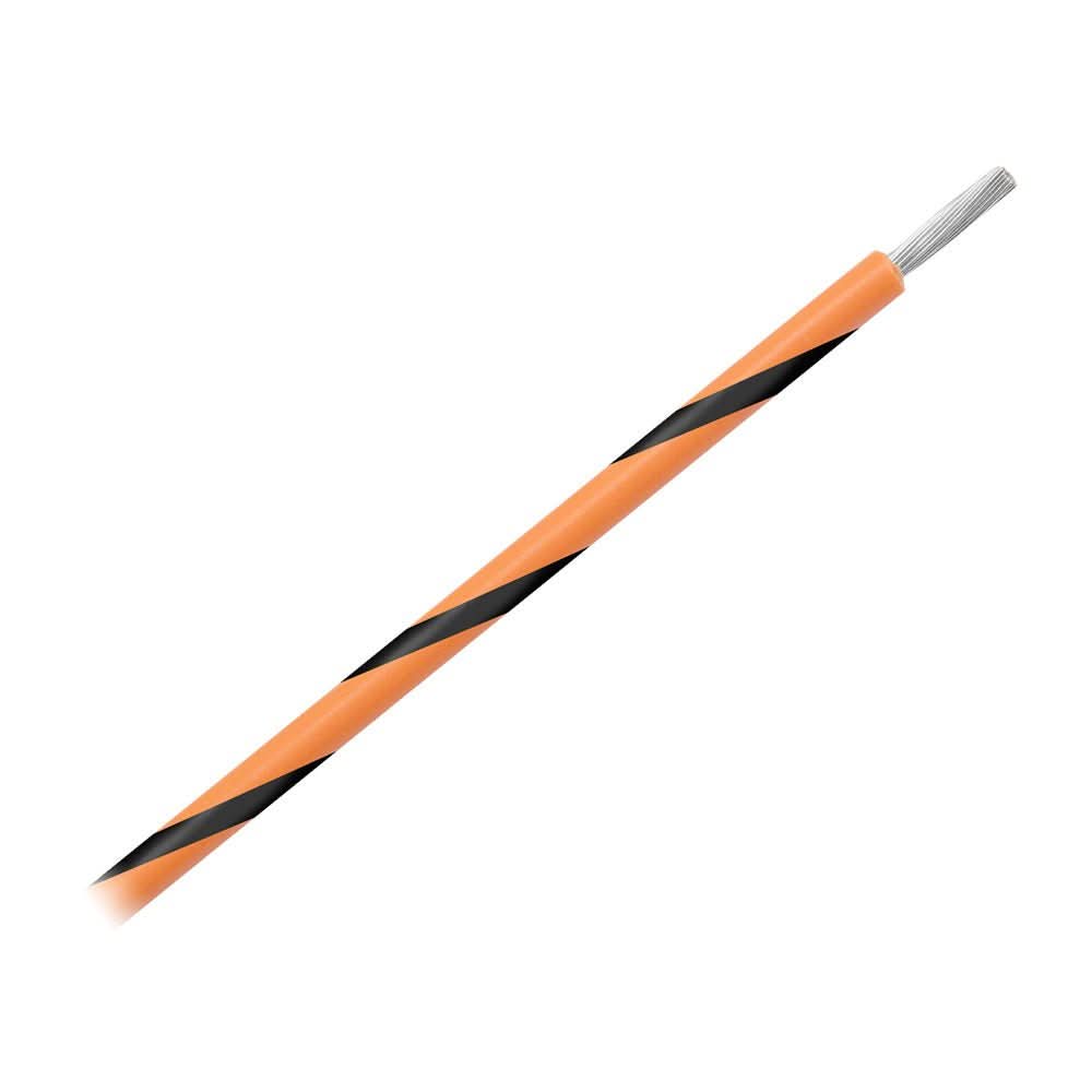 Pacer Group 14 AWG Striped Marine Wire 500 ft Spool - Orange with Black Stripe - WUL14OR - 0 - 500 - Anchor Express