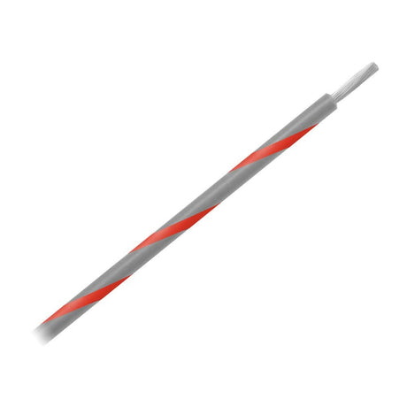 Pacer Group 14 AWG Striped Marine Wire 500' Spool - Grey with Red Stripe - WUL14GY - 2 - 500 - Anchor Express