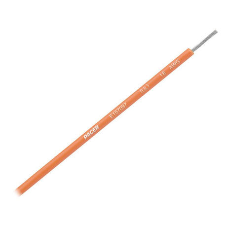 Pacer Orange 18 AWG UL Marine Wire - 35' - Anchor Express