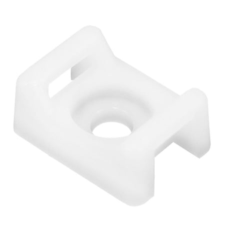 Pacer Screw Down Cable Tie Mount - 10 Screw Mount Method - Natural Color - 100 Pack - Anchor Express
